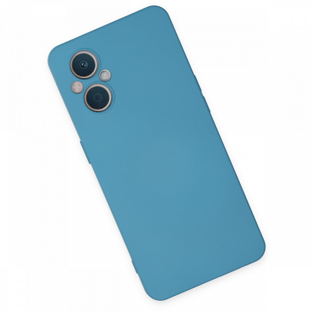 Oppo Reno 7 Lite Kılıf Nano içi Kadife Silikon - Mavi Oppo Reno 7 Lite Kılıf Nano içi Kadife Silikon - Mavi