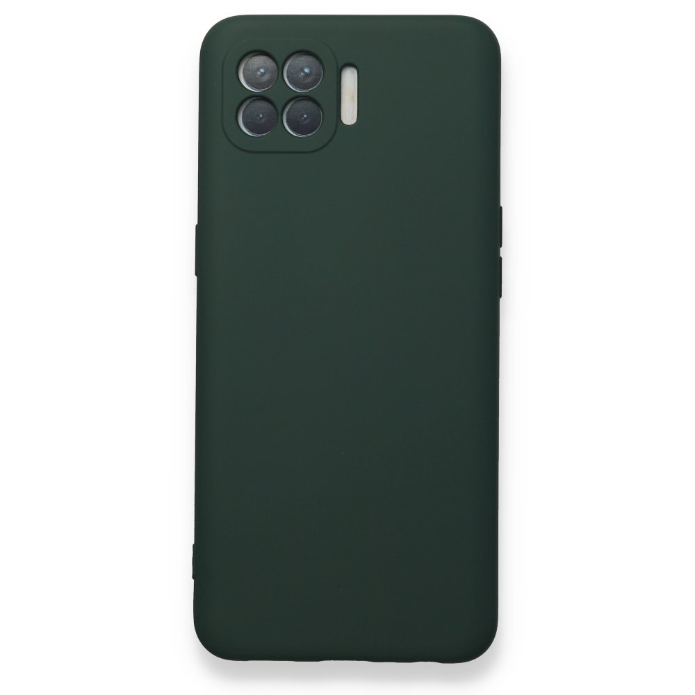  Oppo Reno 4 Lite Kılıf Nano içi Kadife Silikon - Koyu Yeşil
