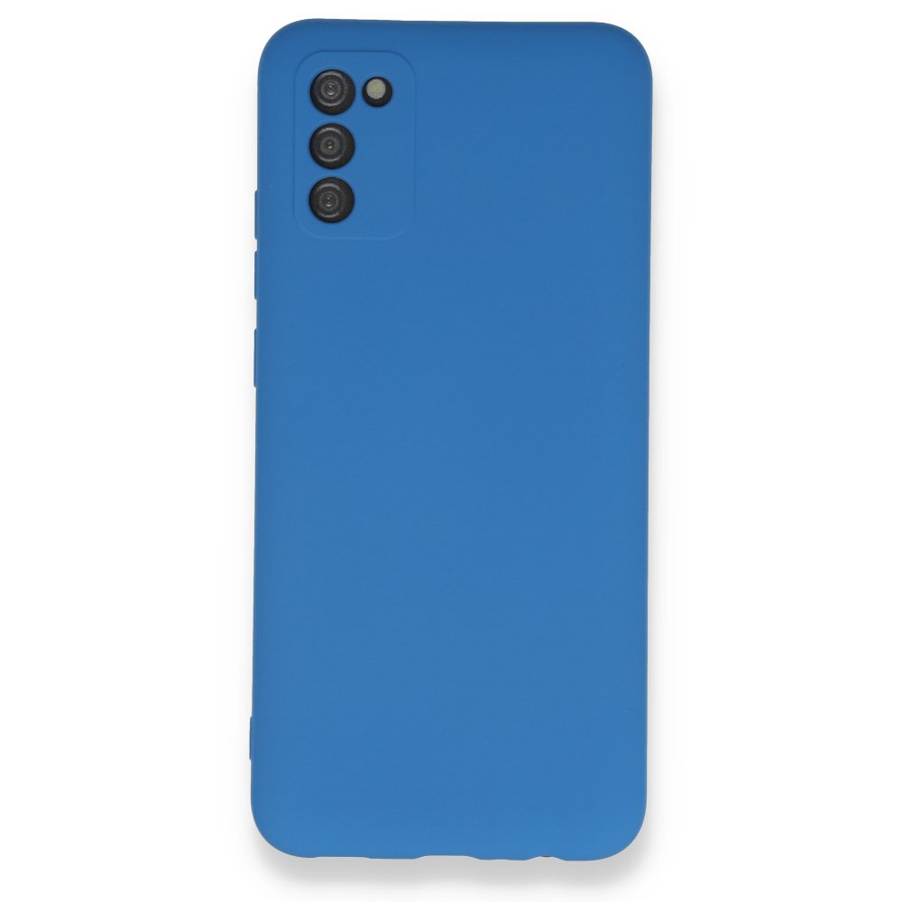  Samsung Galaxy A03S Kılıf Nano içi Kadife Silikon - Mavi