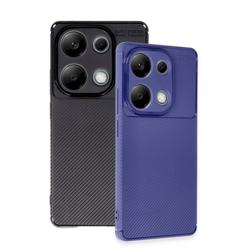 Redmi Note 13 Pro 4G Kılıf Auto Focus Karbon Kapak - Lacivert