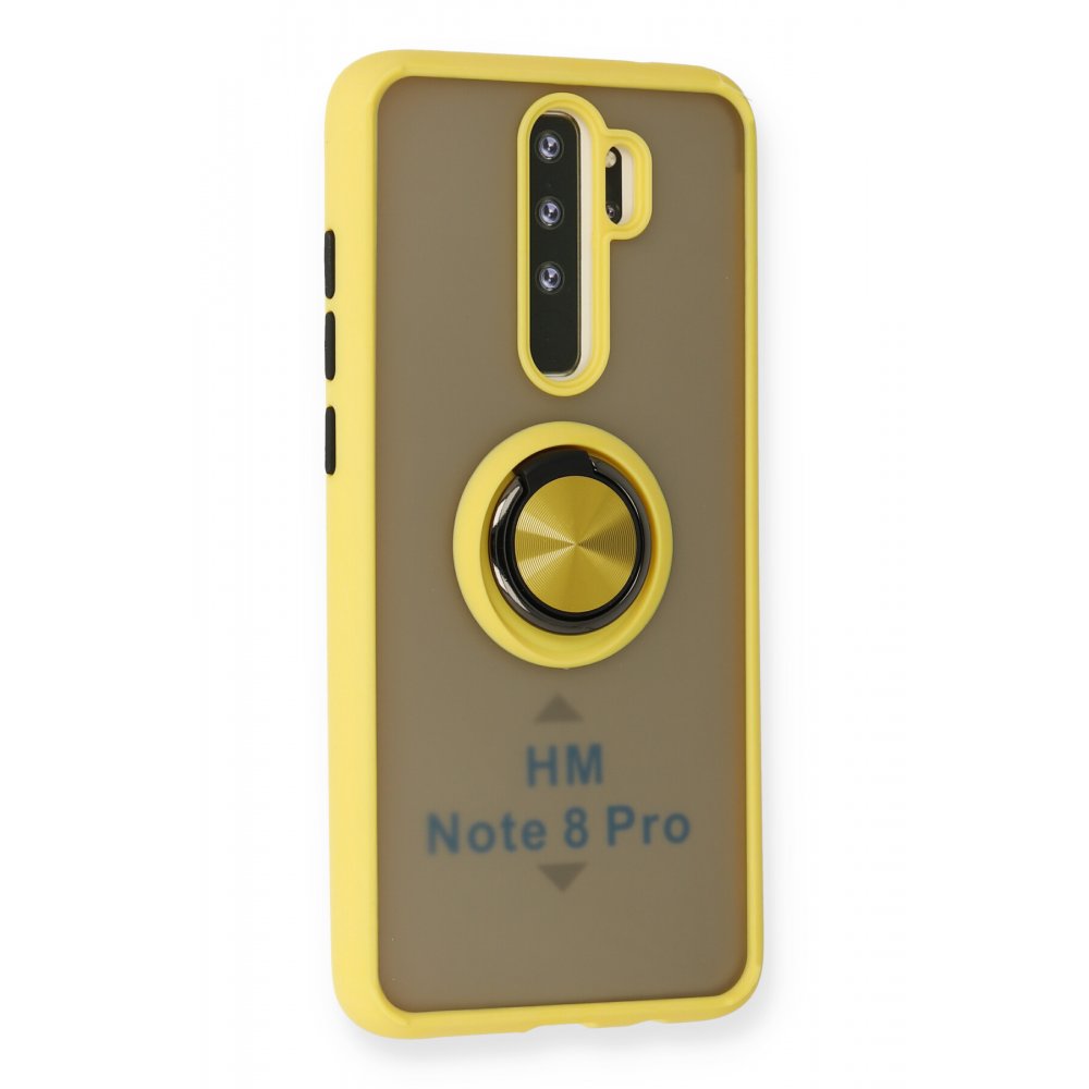 Redmi Note 8 Pro Kılıf Montreal Yüzüklü Silikon Kapak - Sarı Redmi Note 8 Pro Kılıf Montreal Yüzüklü Silikon Kapak - Sarı