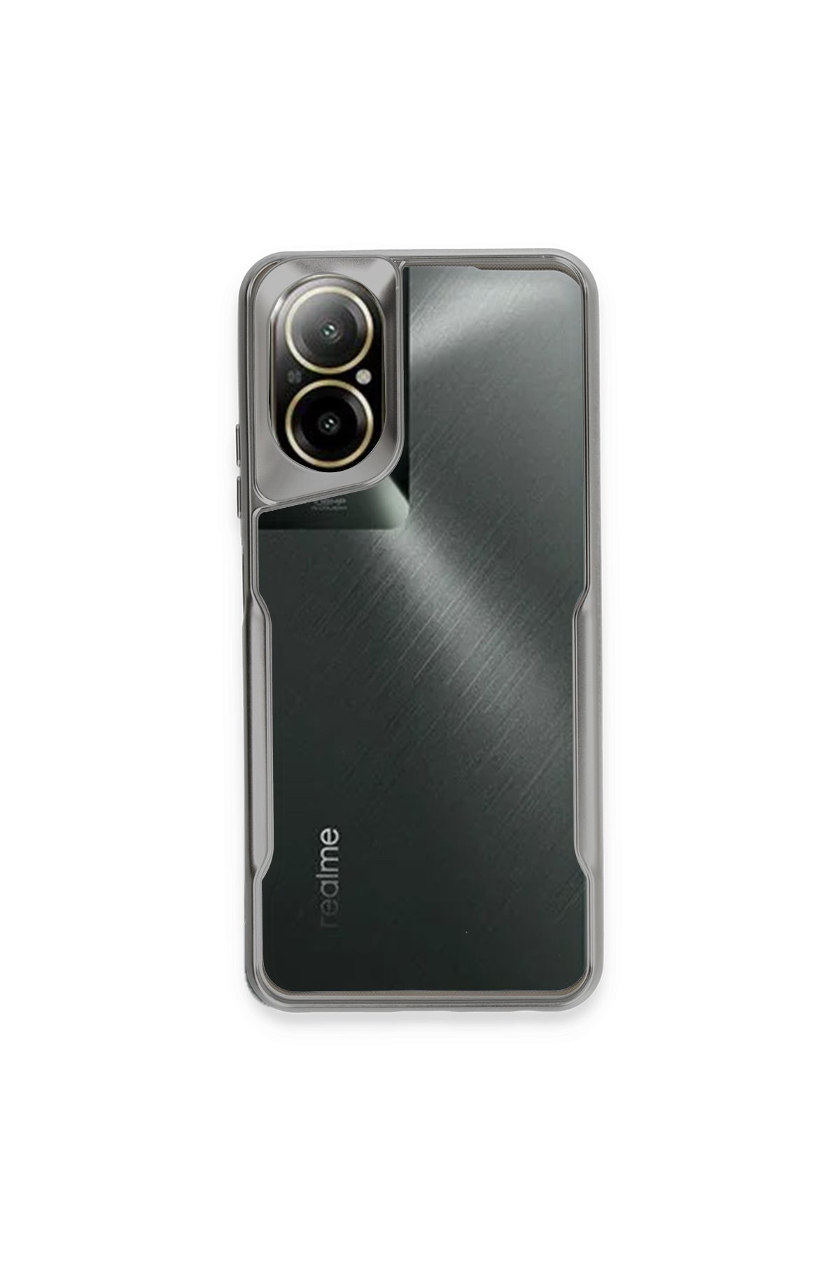  Realme 12 Lite Kılıf Boyi Silikon Kapak - Gümüş