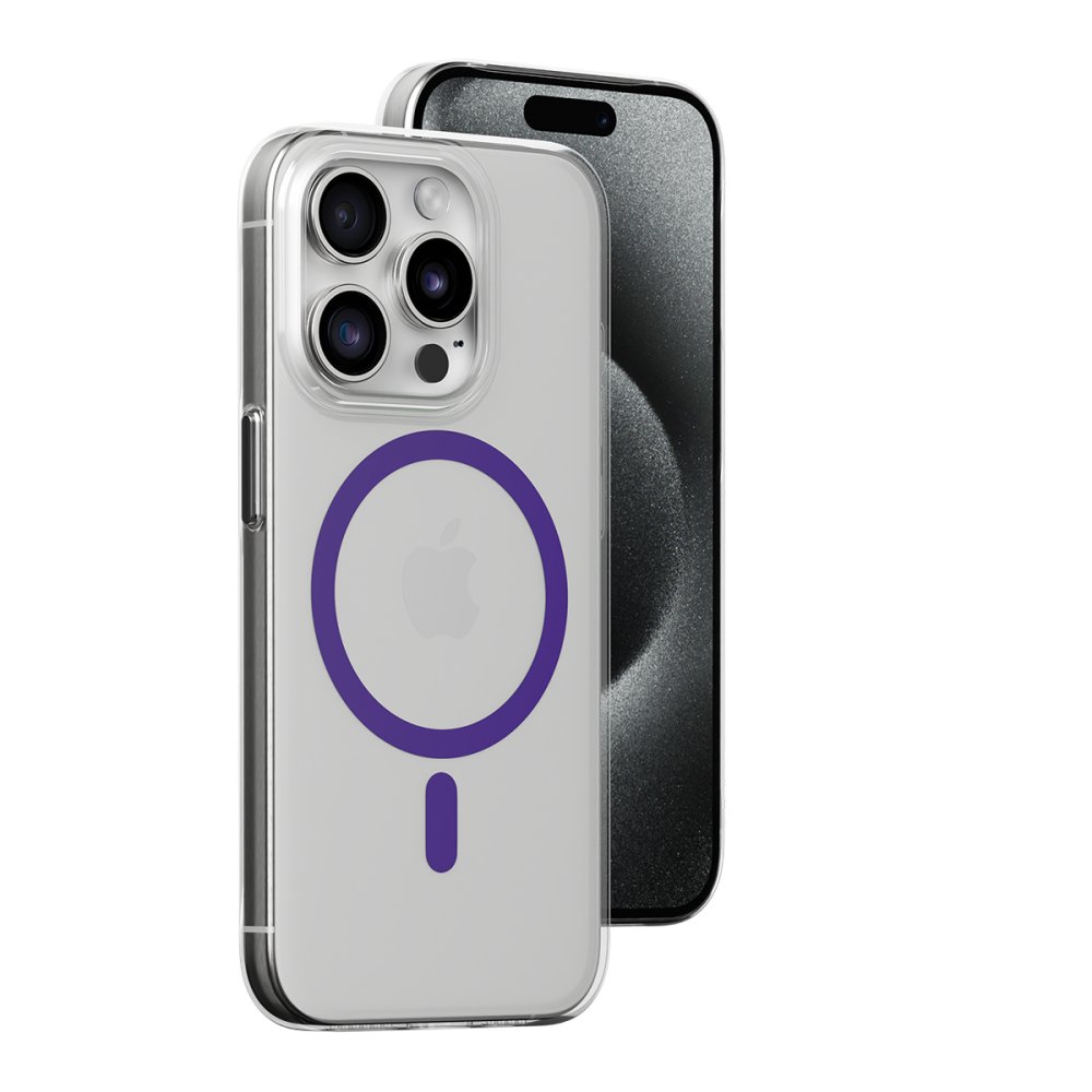 Joko iPhone 15 Pro Kılıf Bubble Magsafe Kapak - Mor