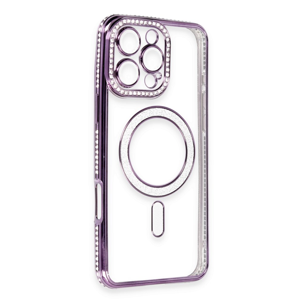 iPhone 16 Pro Max Kılıf Joke Simli Magneticsafe Kılıf - Derin Mor iPhone 16 Pro Max Kılıf Joke Simli Magneticsafe Kılıf - Derin Mor