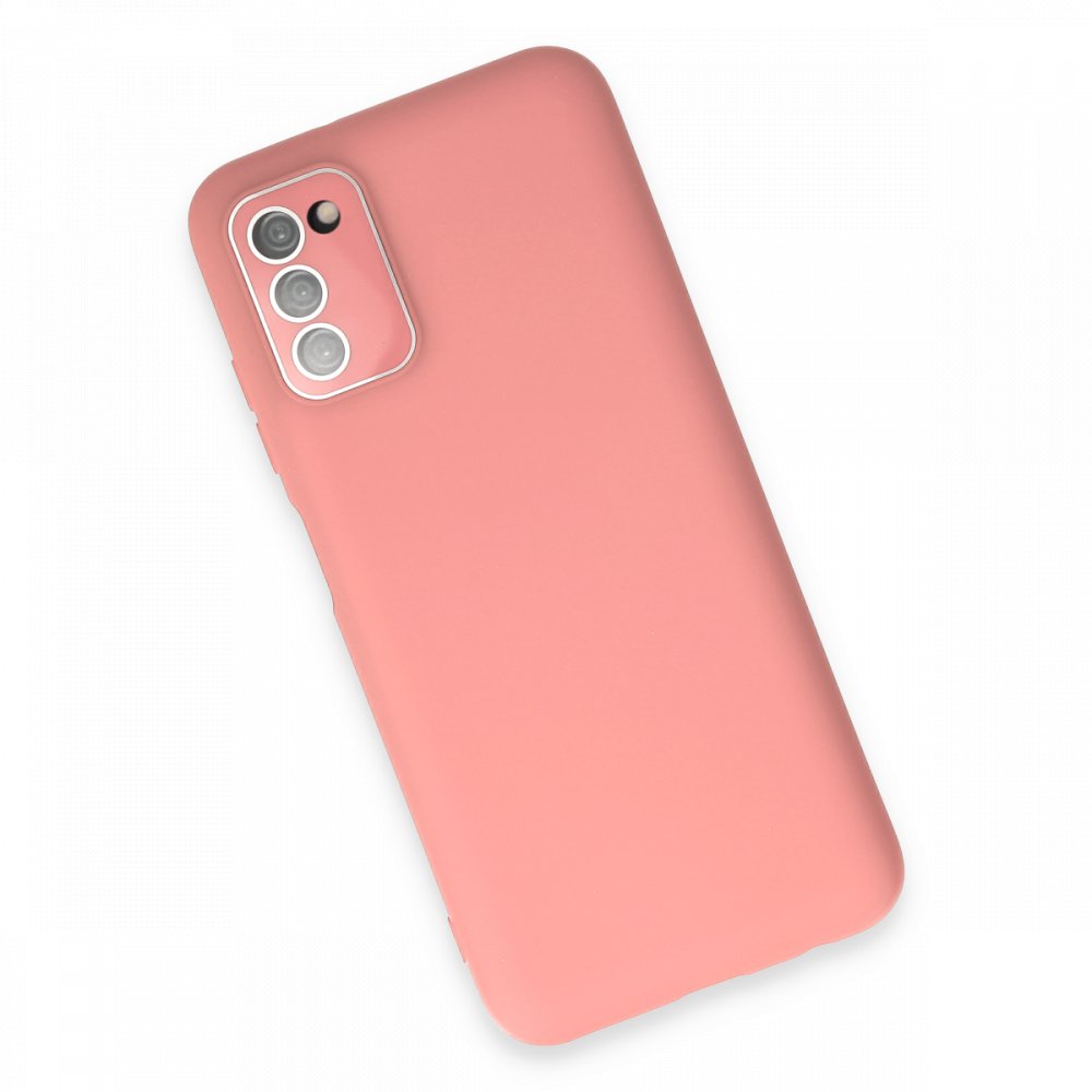  Samsung Galaxy A03S Kılıf Lansman Glass Kapak - Pembe