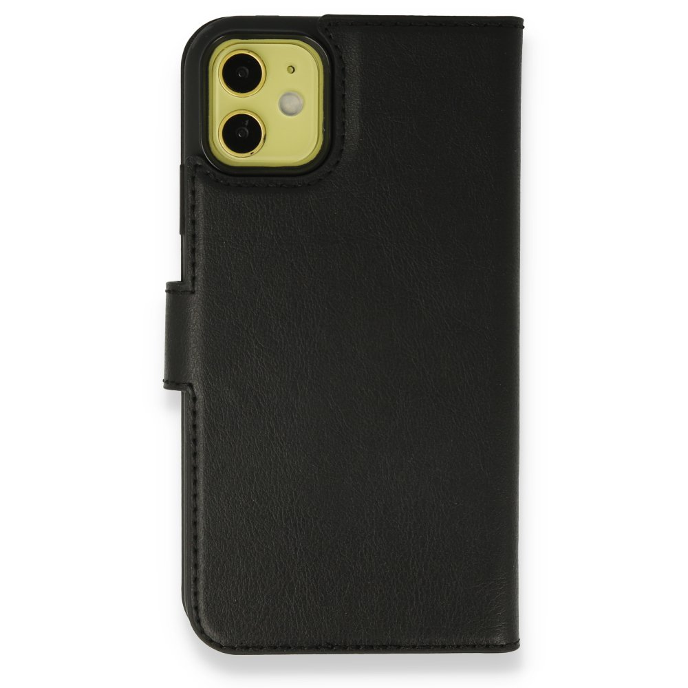  iPhone 11 Kılıf Trend S Plus Kapaklı Kılıf - Siyah