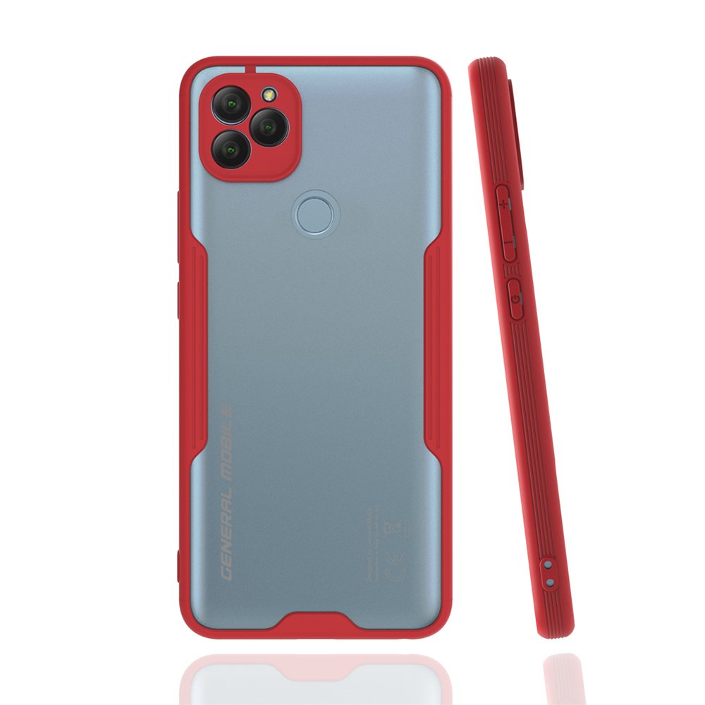  General Mobile GM 22 Kılıf Platin Silikon - Kırmızı