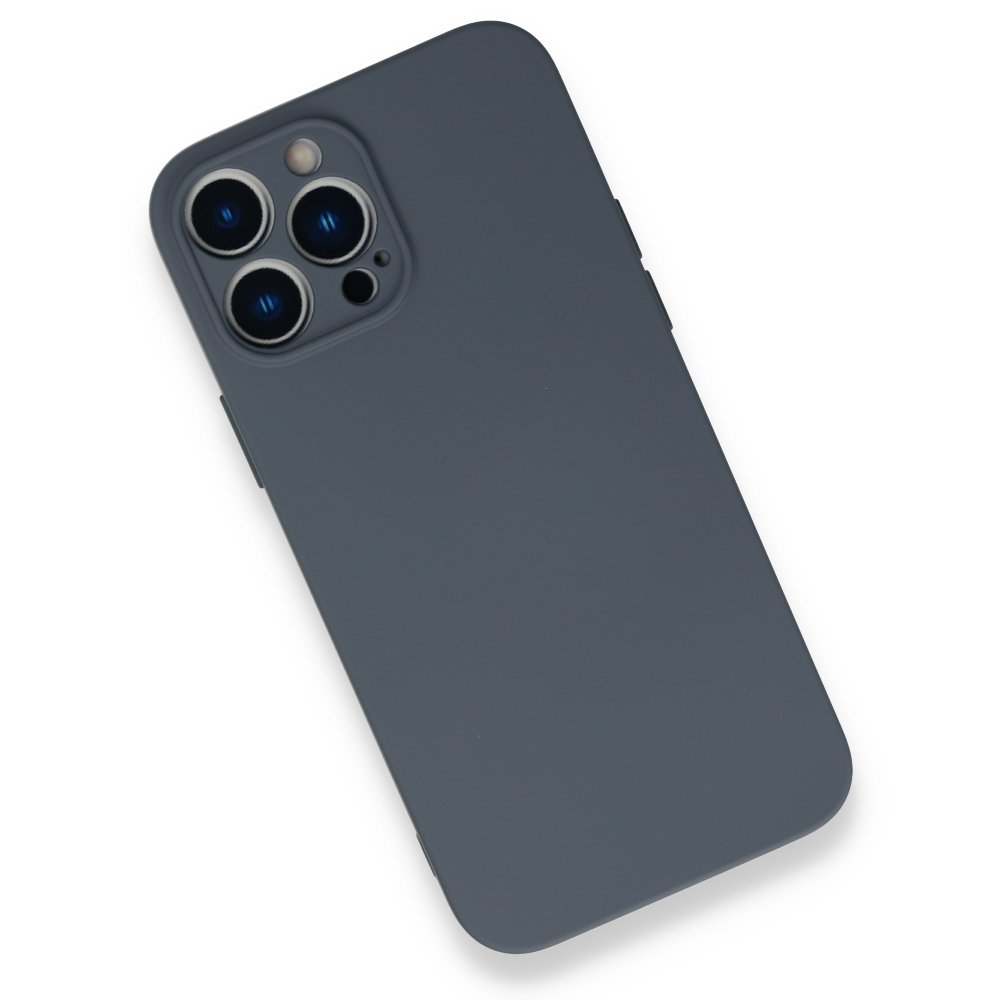  iPhone 13 Pro Max Kılıf Nano içi Kadife Silikon - Gri