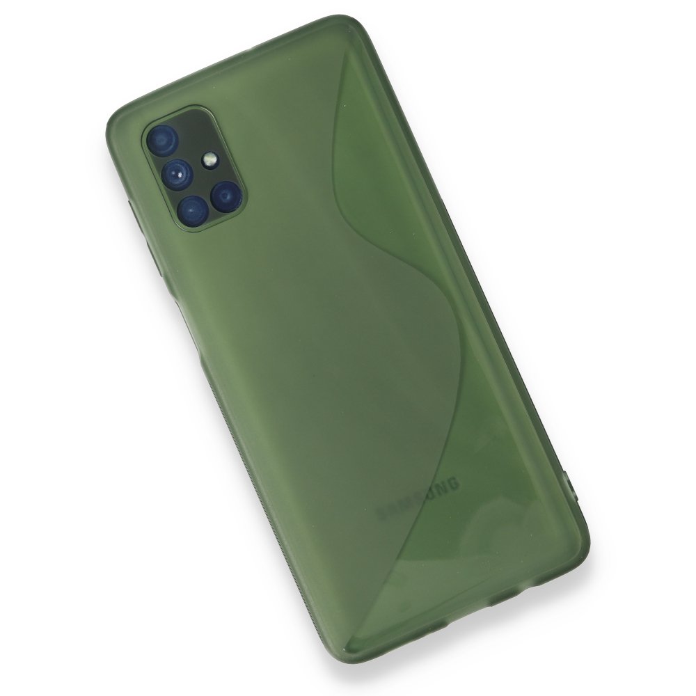  Samsung Galaxy M51 Kılıf S Silikon - Yeşil