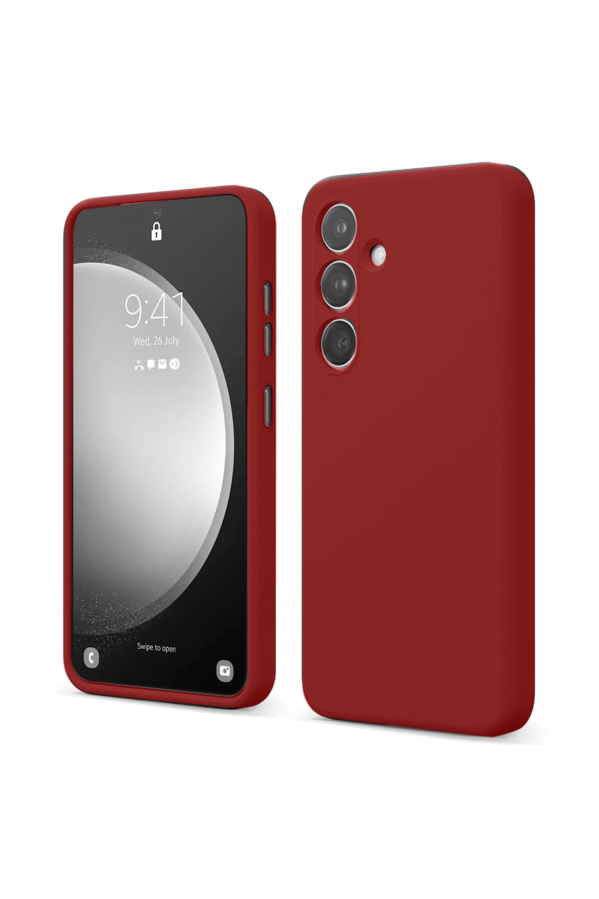  Samsung Galaxy S24 FE Kılıf First Silikon - Kırmızı