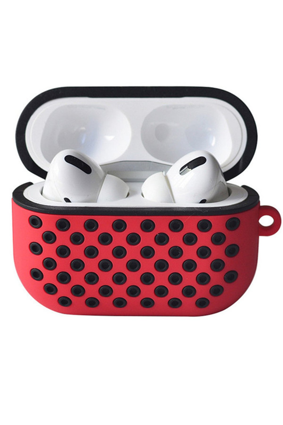 Airpods Pro (1.nesil) Spor Delikli Kılıf - Kırmızı-Siyah Airpods Pro (1.nesil) Spor Delikli Kılıf - Kırmızı-Siyah