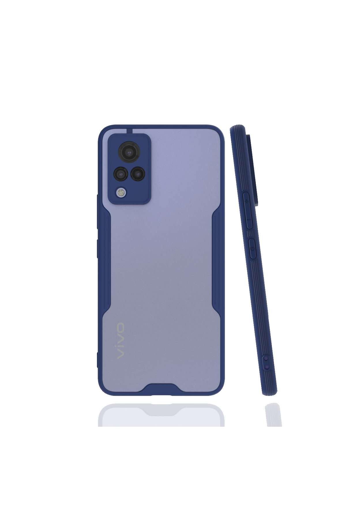  Vivo V21 Kılıf Platin Silikon - Lacivert