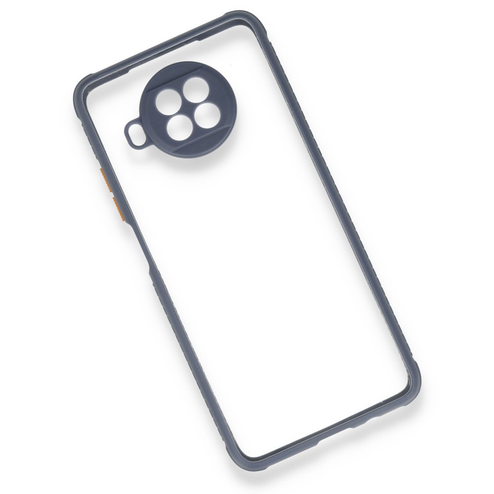 Redmi Note 9 Pro 5G Kılıf Miami Şeffaf Silikon - Gri