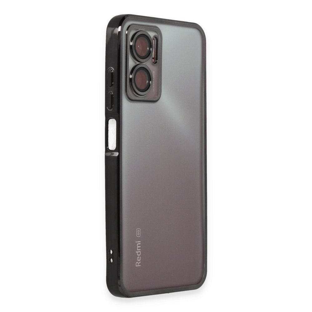 Redmi Note 11E Kılıf Razer Lensli Silikon - Siyah