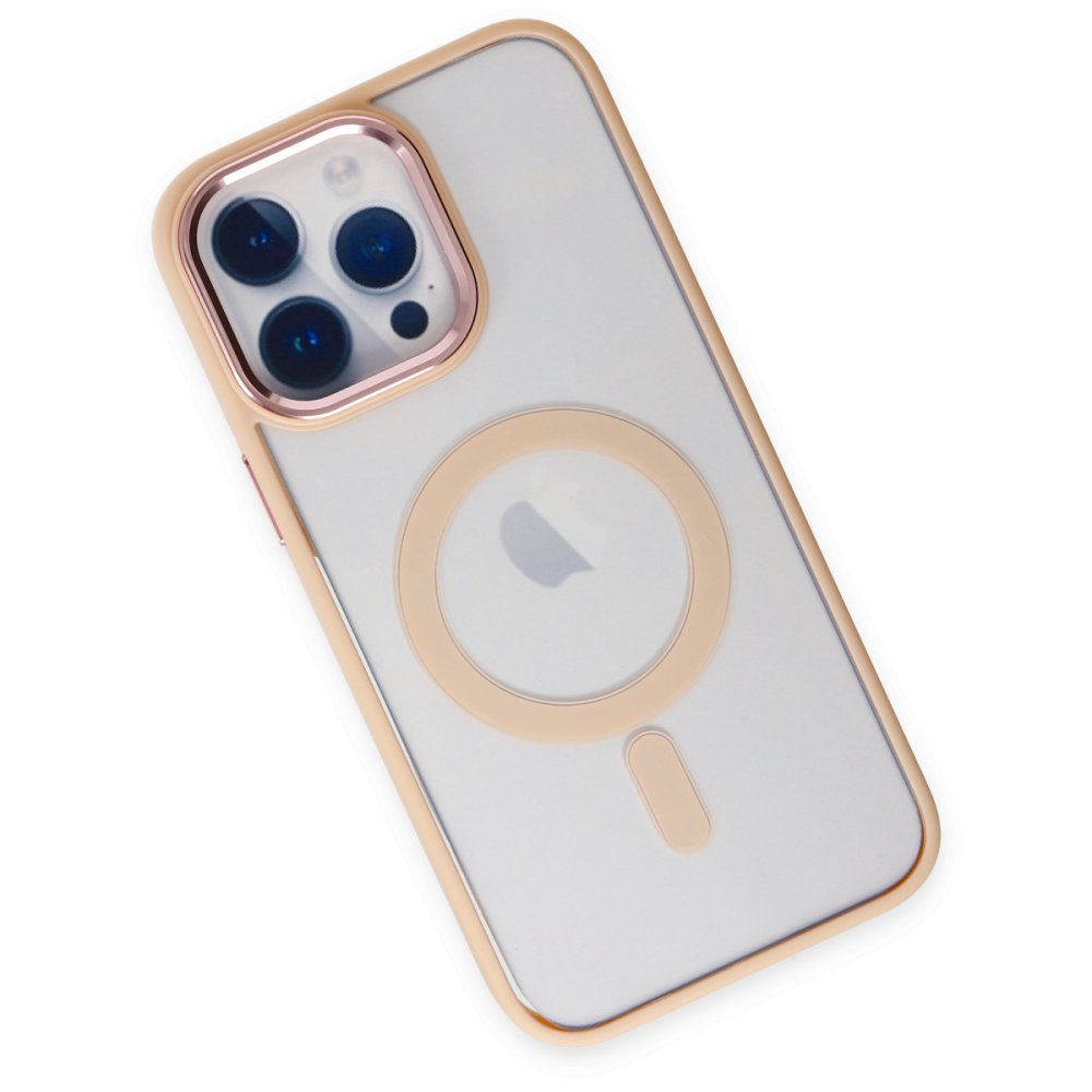  iPhone 14 Pro Max Kılıf Room Magneticsafe Silikon - Pudra