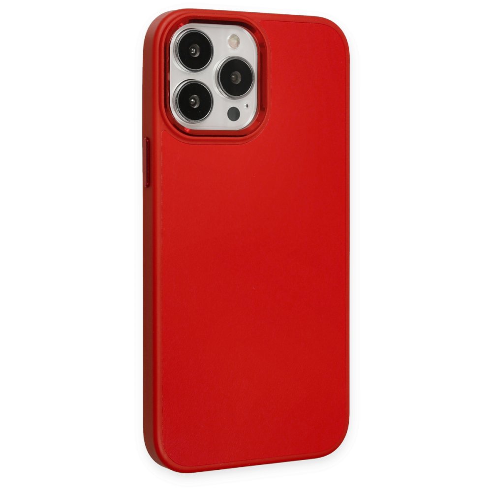 iPhone 13 Pro Max Kılıf Asya Deri Silikon - Kırmızı iPhone 13 Pro Max Kılıf Asya Deri Silikon - Kırmızı