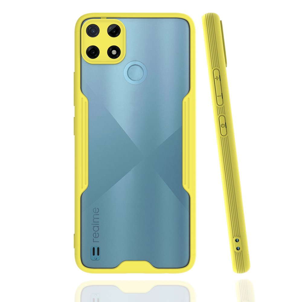  Realme C21Y Kılıf Platin Silikon - Sarı