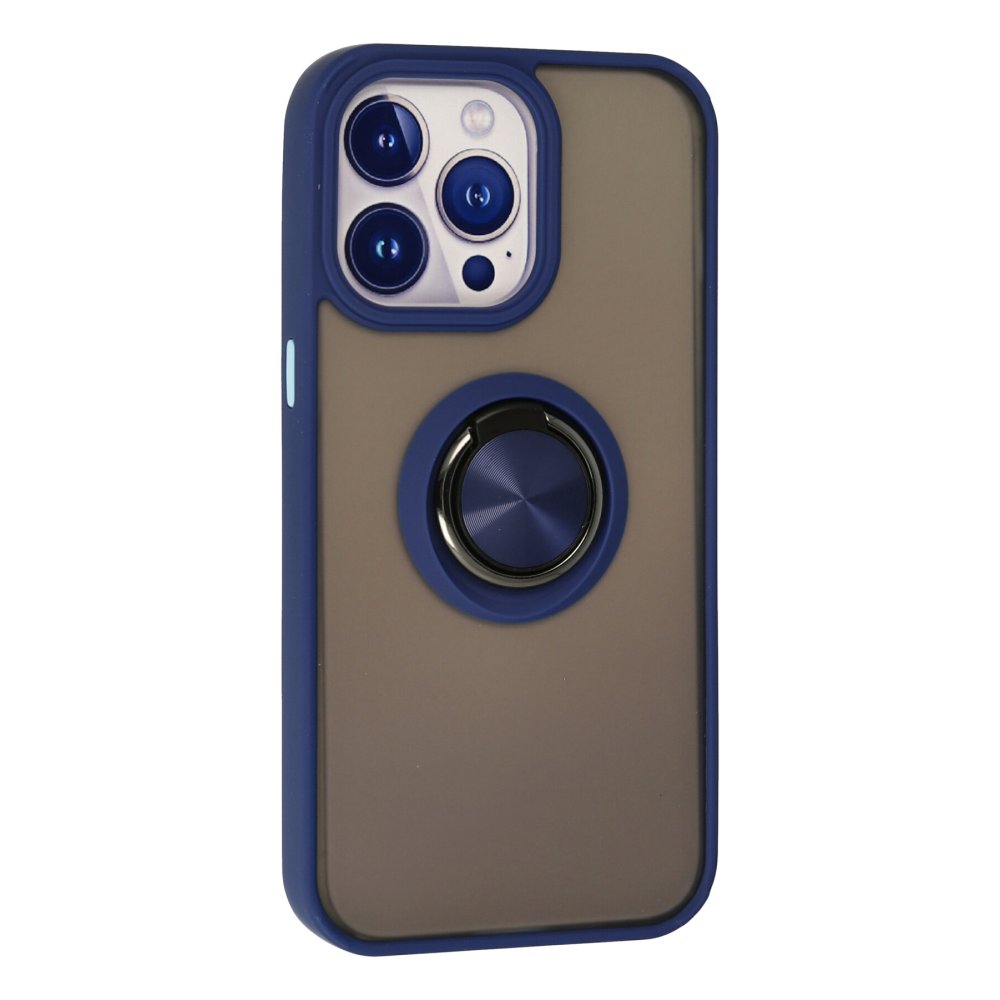 iPhone 15 Pro Max Kılıf Montreal Yüzüklü Silikon Kapak - Lacivert iPhone 15 Pro Max Kılıf Montreal Yüzüklü Silikon Kapak - Lacivert