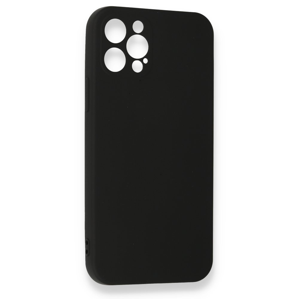  iPhone 12 Pro Kılıf Nano içi Kadife Silikon - Siyah