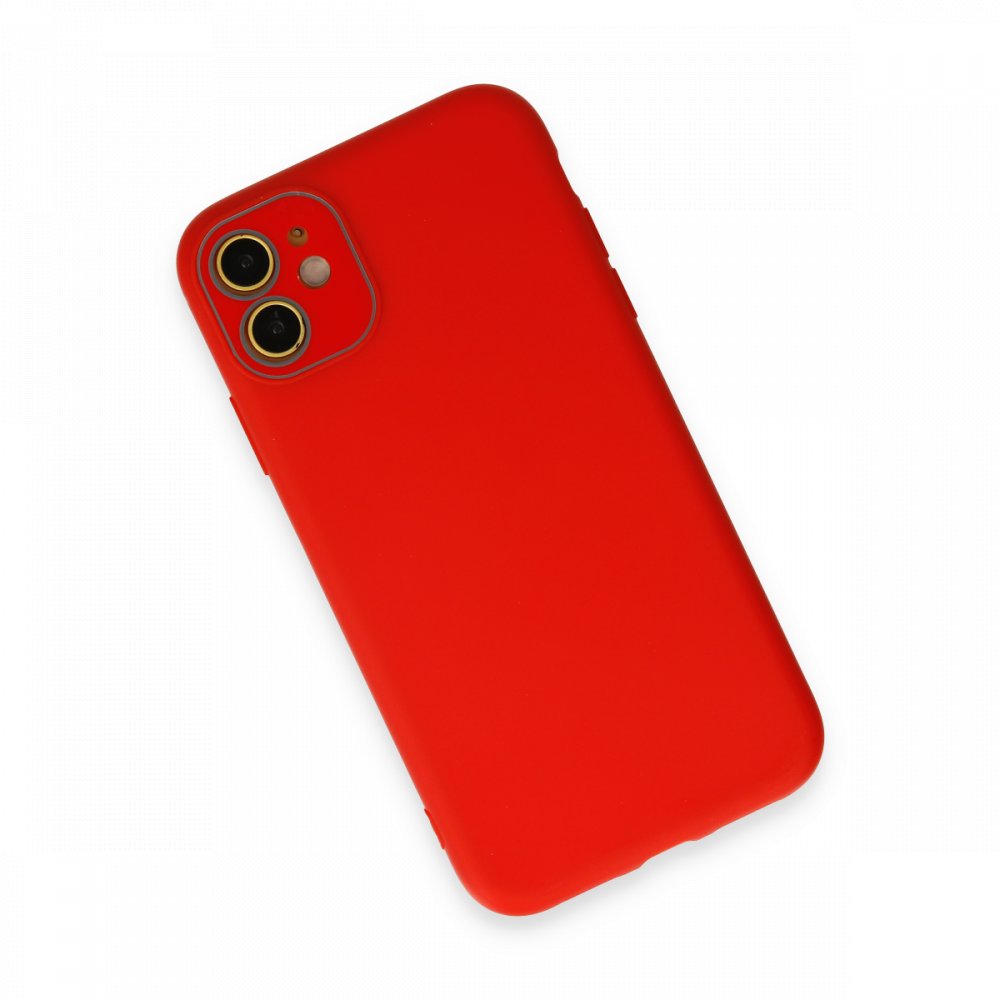 iPhone 12 Kılıf Lansman Glass Kapak - Kırmızı iPhone 12 Kılıf Lansman Glass Kapak - Kırmızı