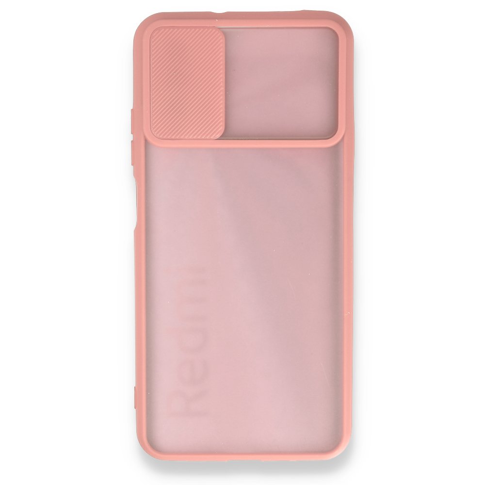 Redmi Note 9 4G Kılıf Palm Buzlu Kamera Sürgülü Silikon - Pembe