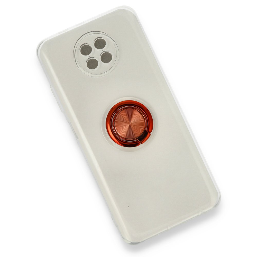 Redmi Note 9 5G Kılıf Gros Yüzüklü Silikon - Kırmızı