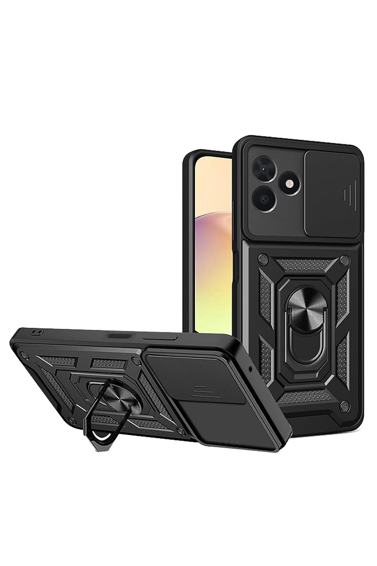 Realme C53 Kılıf Pars Lens Yüzüklü Silikon - Siyah Realme C53 Kılıf Pars Lens Yüzüklü Silikon - Siyah
