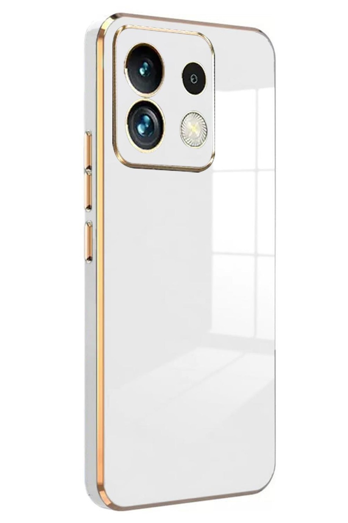  Xiaomi Poco M6 Pro 4G Kılıf Volet Silikon - Beyaz