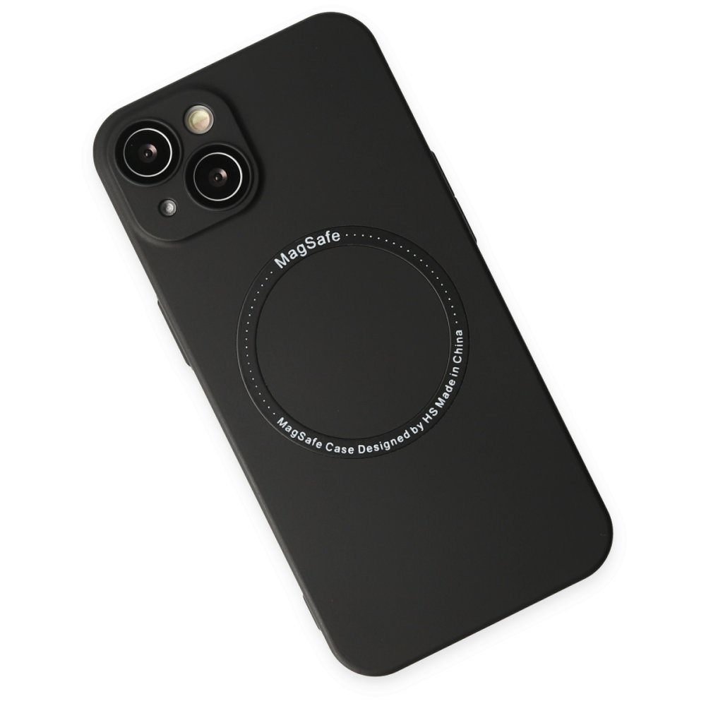  iPhone 14 Plus Kılıf Jack Magneticsafe Lens Silikon - Siyah