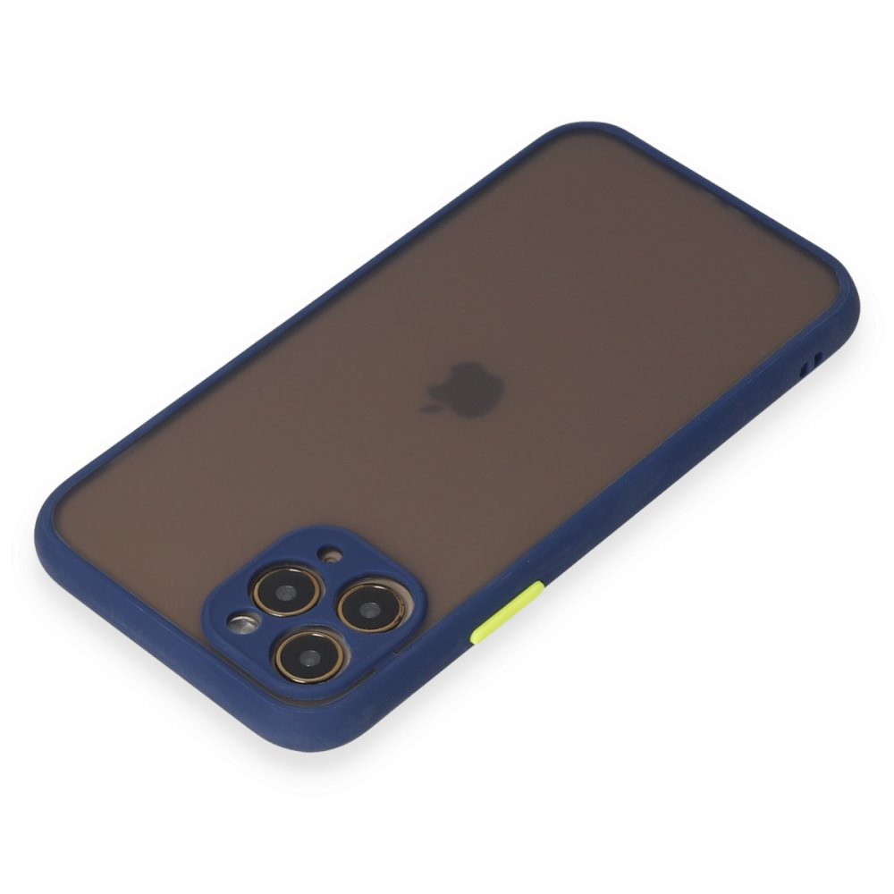  iPhone 11 Pro Kılıf Montreal Silikon Kapak - Lacivert