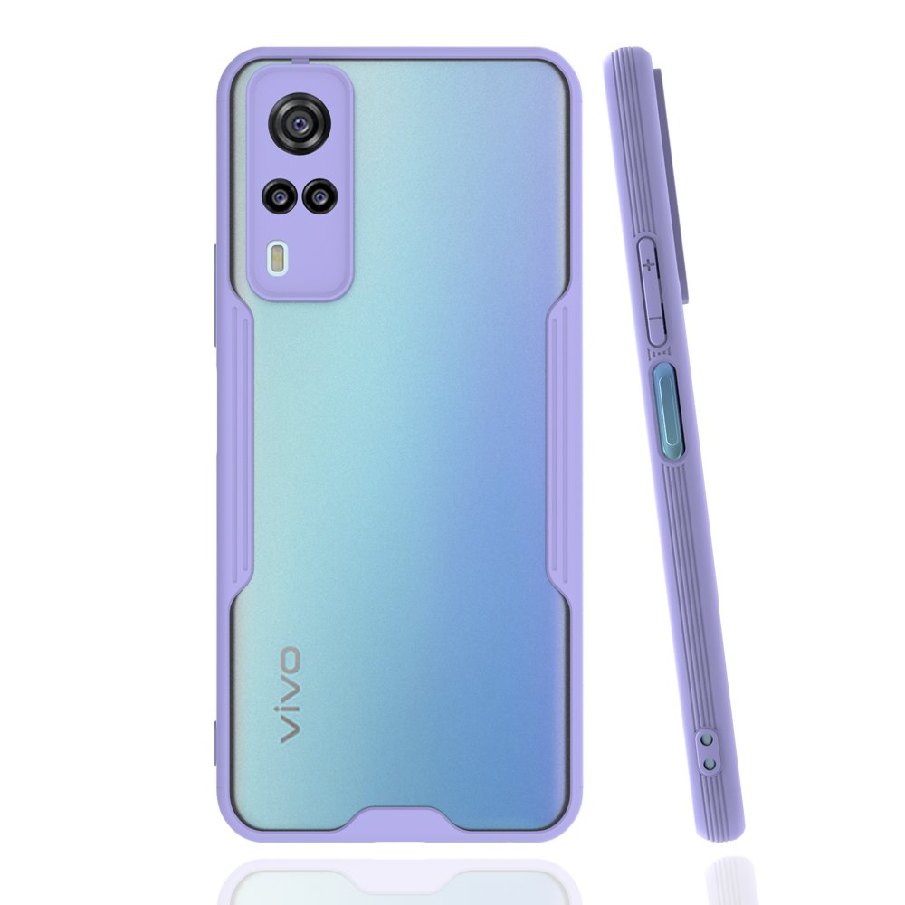  Vivo Y51 Kılıf Platin Silikon - Lila
