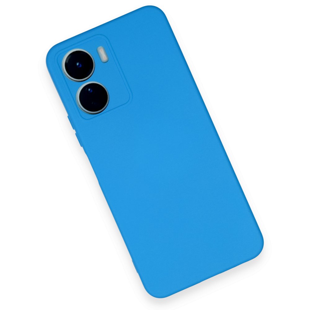  Vivo Y16 Kılıf Nano içi Kadife Silikon - Mavi