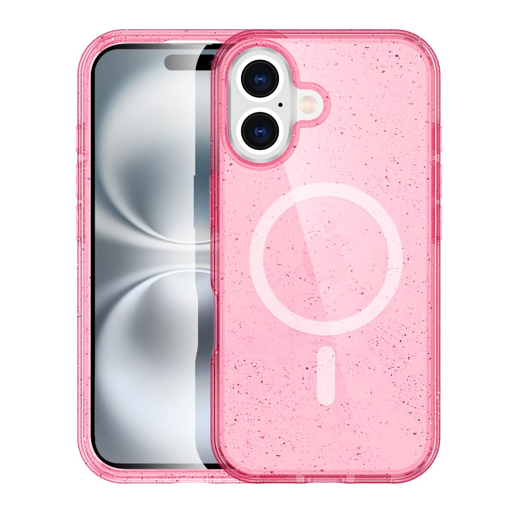 iPhone 16 Plus Kılıf Glow Magsafe Kapak - Pembe  iPhone 16 Plus Kılıf Glow Magsafe Kapak - Pembe
