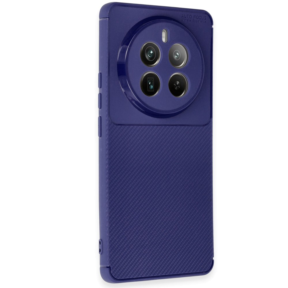 Realme 12 Pro Kılıf Auto Focus Karbon Kapak - Lacivert Realme 12 Pro Kılıf Auto Focus Karbon Kapak - Lacivert