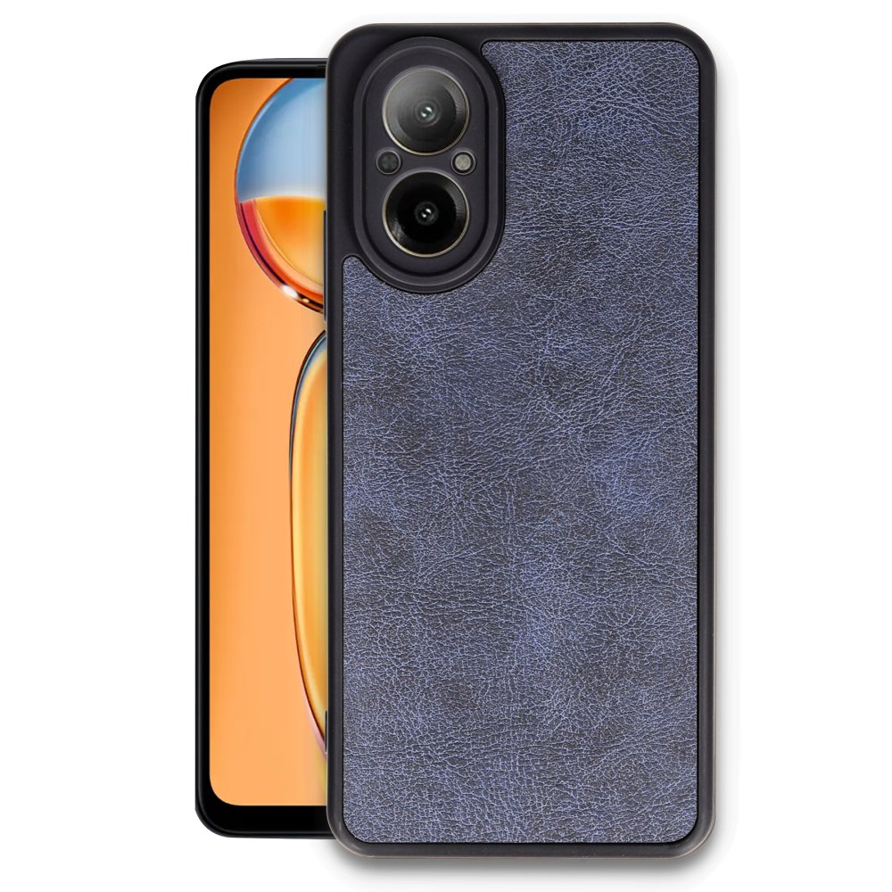 Realme 12 Lite Kılıf Aras Deri Kapak - Lacivert  Realme 12 Lite Kılıf Aras Deri Kapak - Lacivert