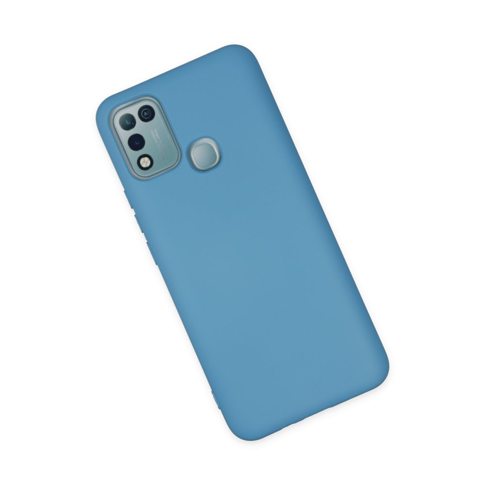İnfinix Hot 10 Play Kılıf Nano içi Kadife Silikon - Mavi İnfinix Hot 10 Play Kılıf Nano içi Kadife Silikon - Mavi