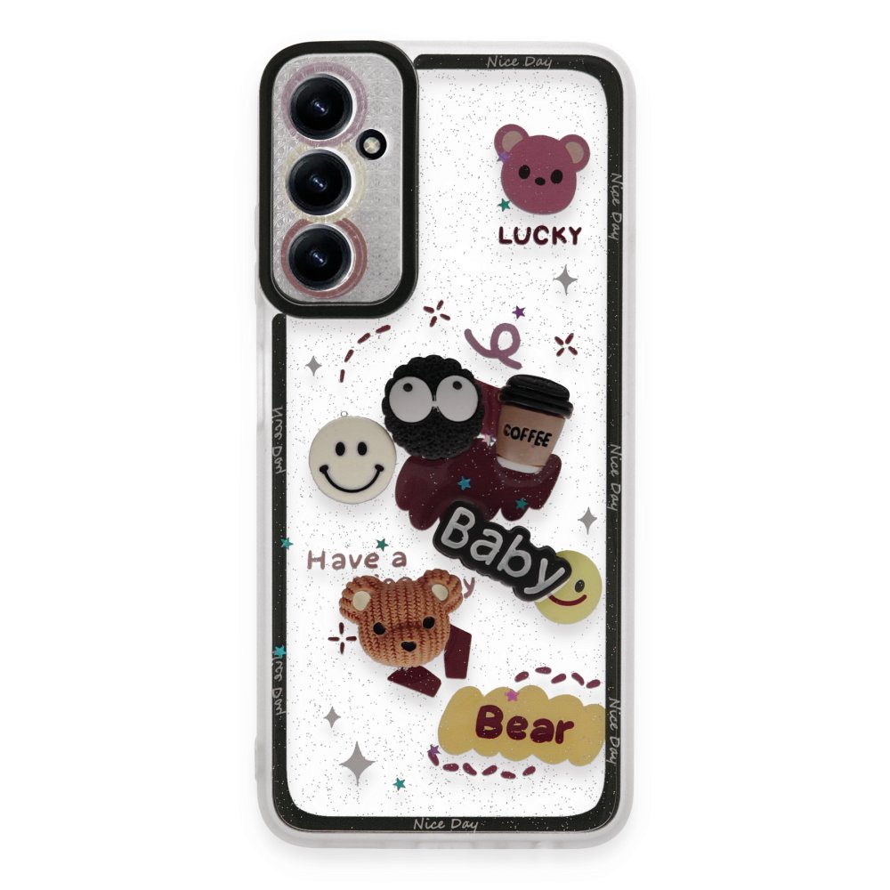  Samsung Galaxy A54 5G Kılıf Sweet Desenli Silikon Kapak - Sarı