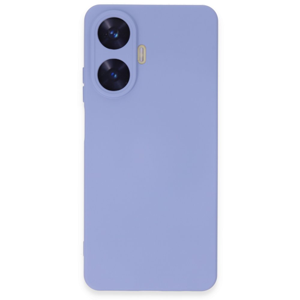 Realme C55 Kılıf Nano içi Kadife Silikon - Lila Realme C55 Kılıf Nano içi Kadife Silikon - Lila