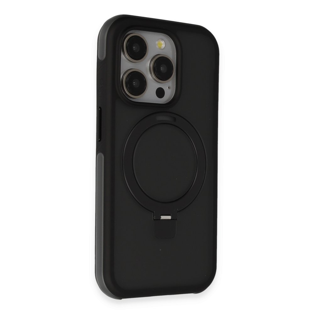 Joko iPhone 15 Pro Zorda Airbag Magsafe Standlı Kapak - Siyah Joko iPhone 15 Pro Zorda Airbag Magsafe Standlı Kapak - Siyah