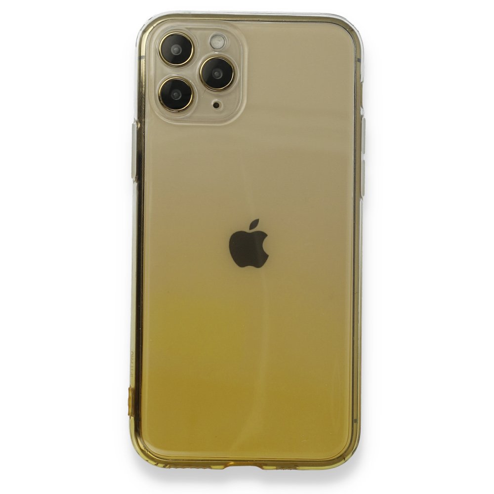  iPhone 11 Pro Kılıf Lüx Çift Renkli Silikon - Sarı