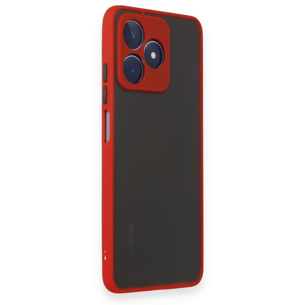 Realme C53 Kılıf Montreal Silikon Kapak - Kırmızı Realme C53 Kılıf Montreal Silikon Kapak - Kırmızı