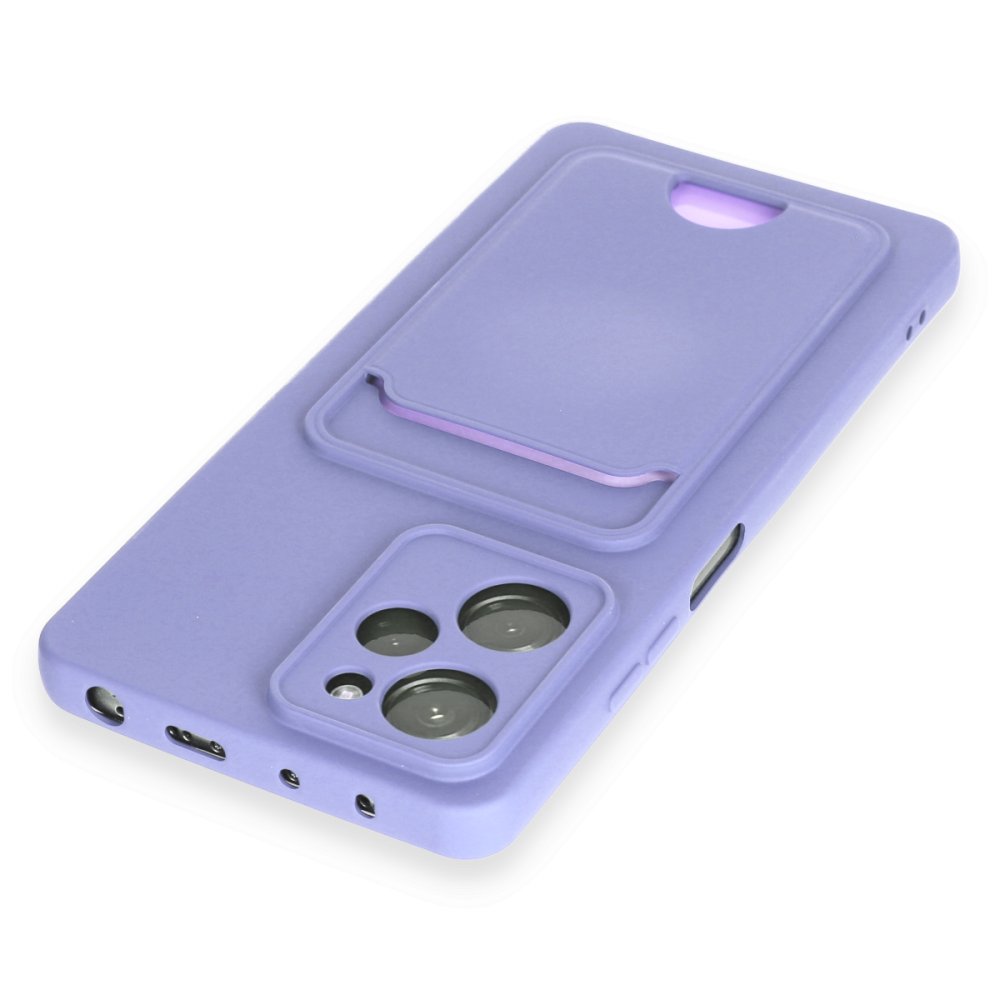  Xiaomi Poco X5 Pro 5G Kılıf Kelvin Kartvizitli Silikon - Lila