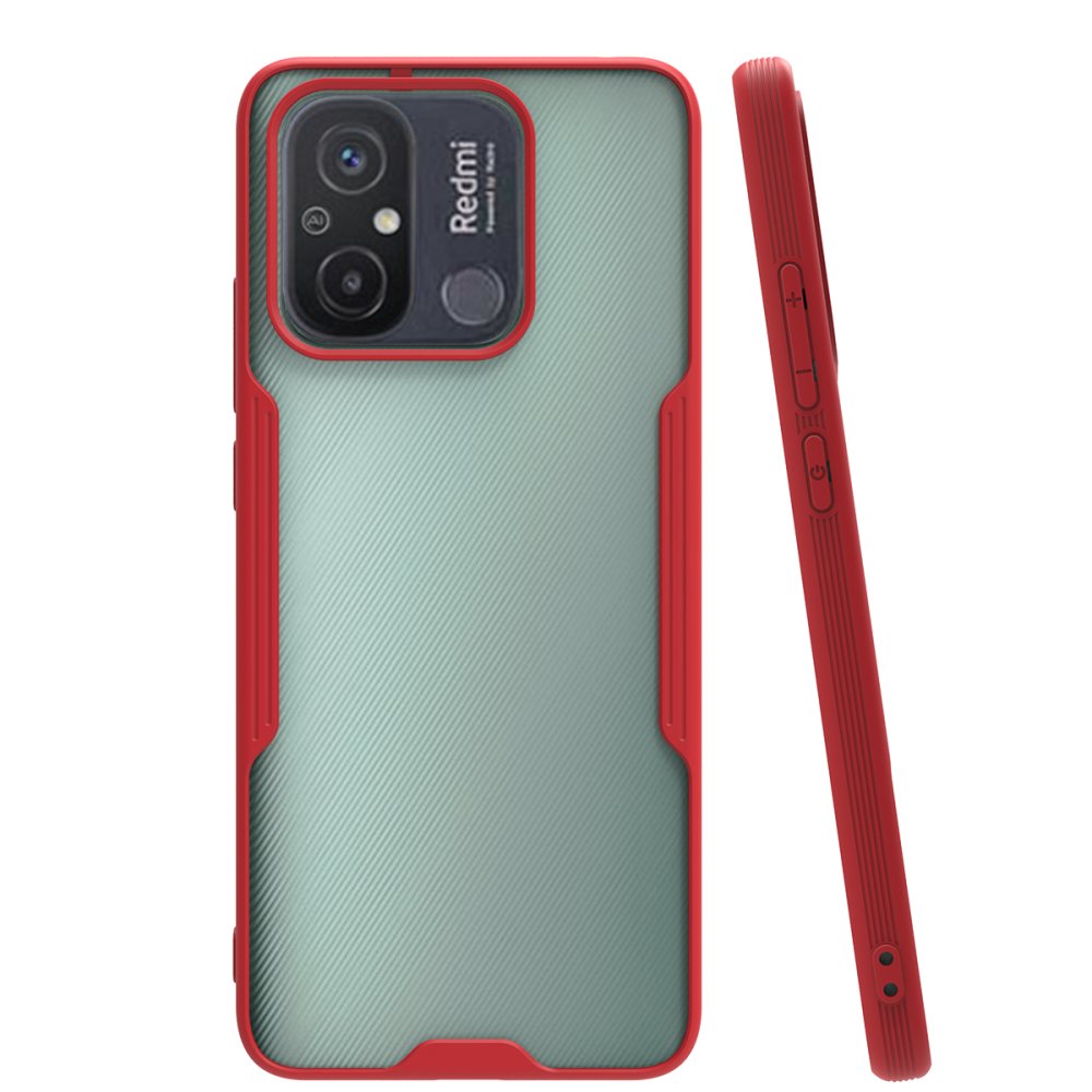 Redmi 12C Kılıf Platin Silikon - Kırmızı