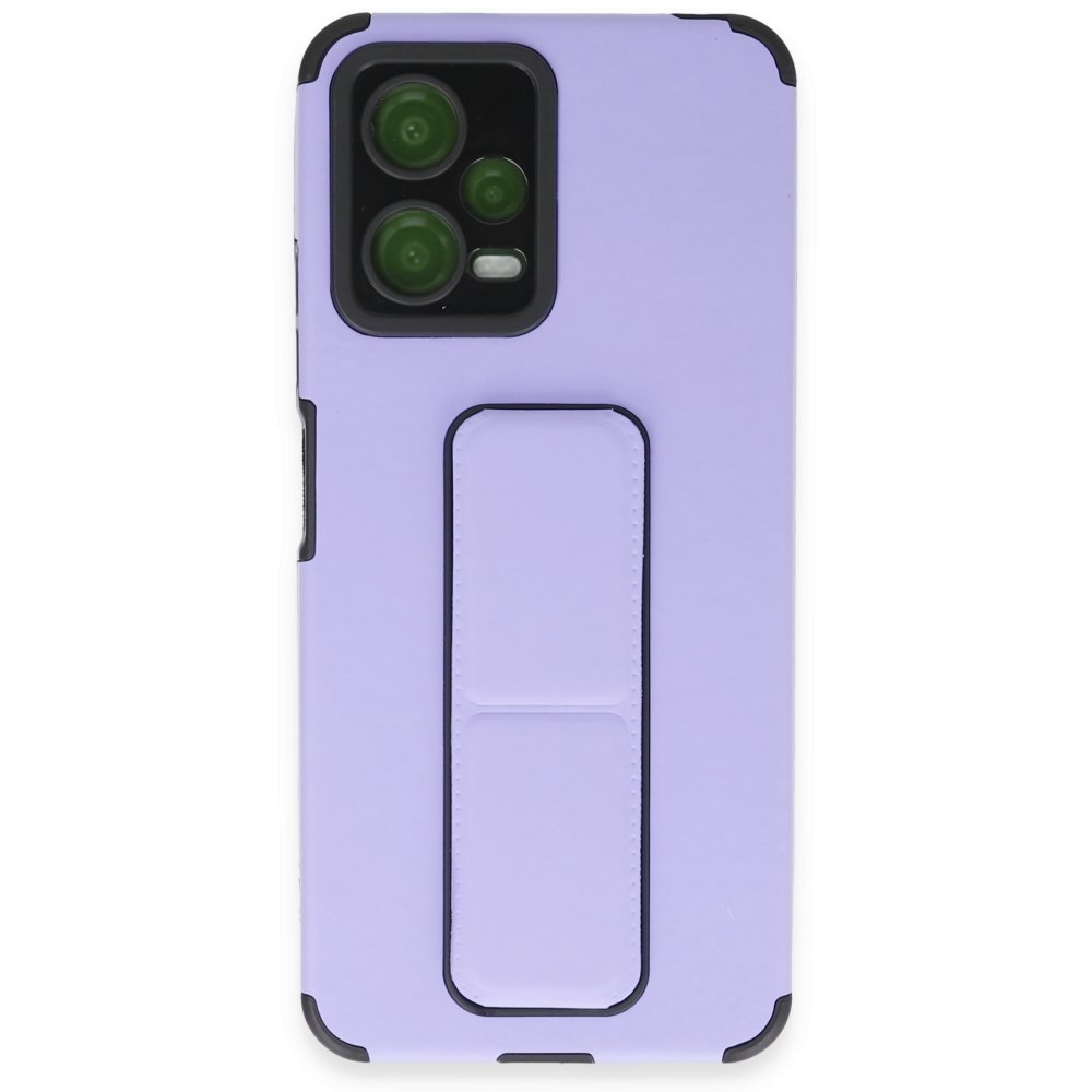 Xiaomi Poco X5 5G Kılıf Mega Standlı Silikon - Lila Xiaomi Poco X5 5G Kılıf Mega Standlı Silikon - Lila