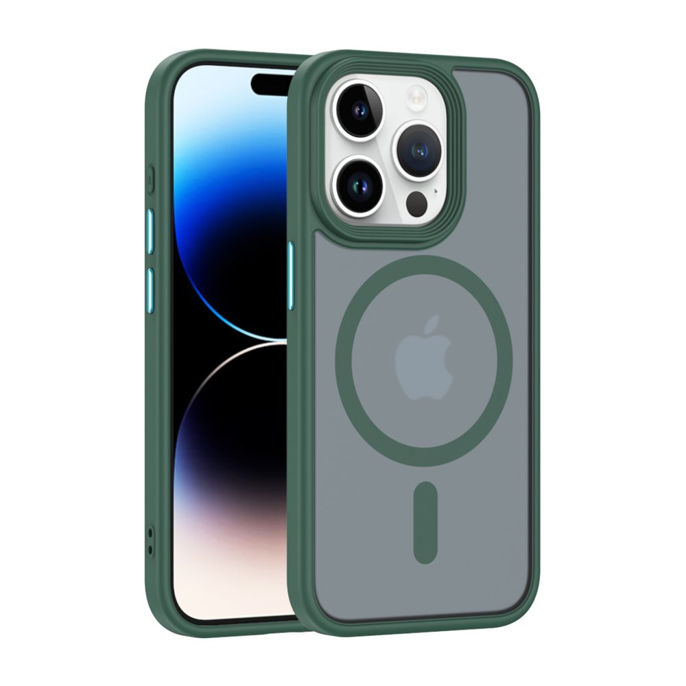 iPhone 15 Pro Max Kılıf Trex Magneticsafe Kapak - Koyu Yeşil iPhone 15 Pro Max Kılıf Trex Magneticsafe Kapak - Koyu Yeşil