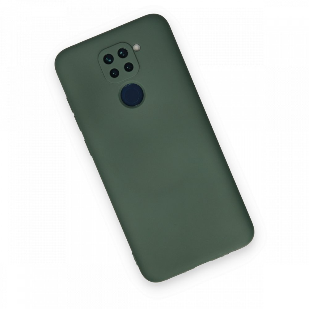 Redmi Note 9 Kılıf Nano içi Kadife Silikon - Koyu Yeşil