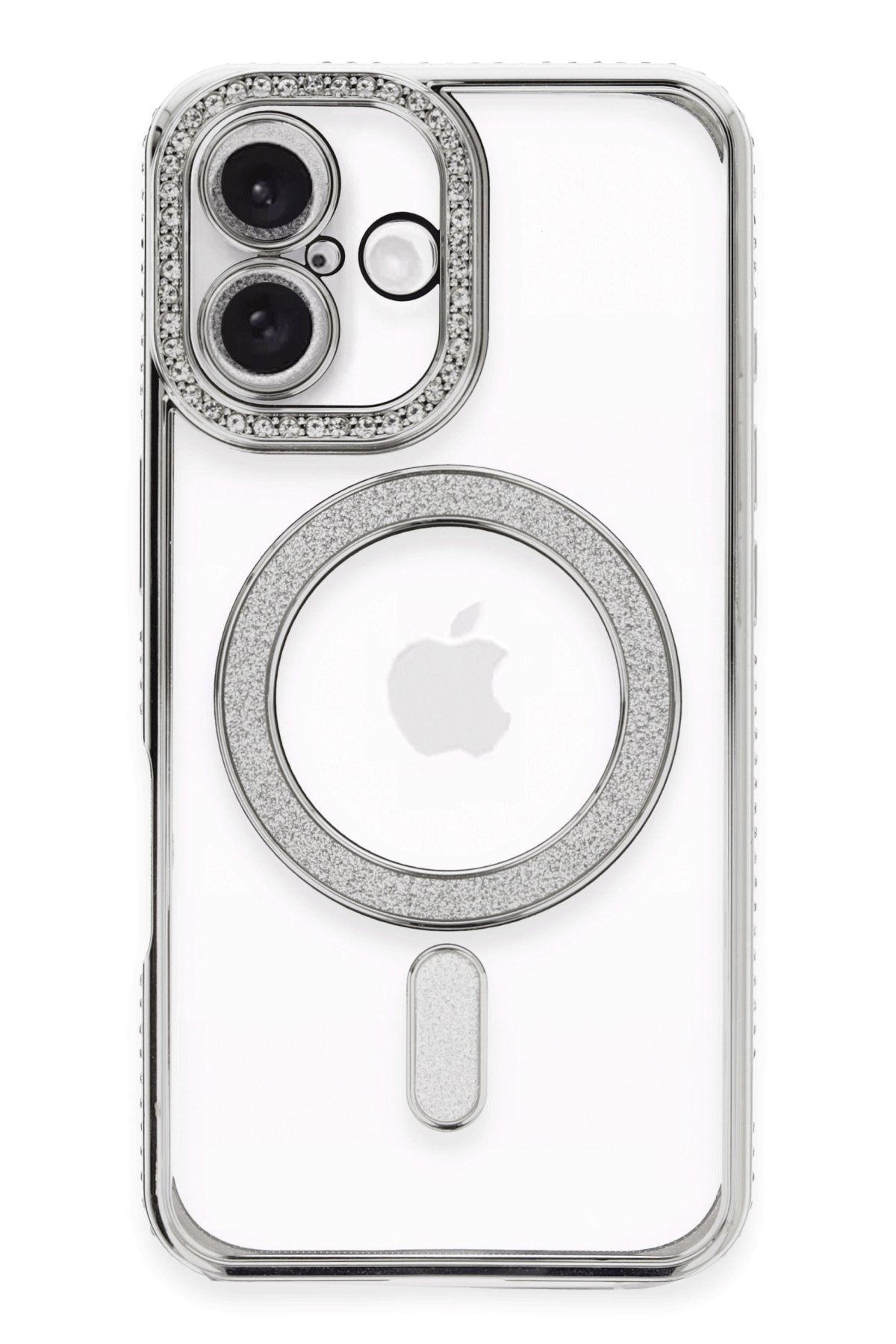 iPhone 16 Plus Kılıf Joke Simli Magneticsafe Kılıf - Gümüş iPhone 16 Plus Kılıf Joke Simli Magneticsafe Kılıf - Gümüş