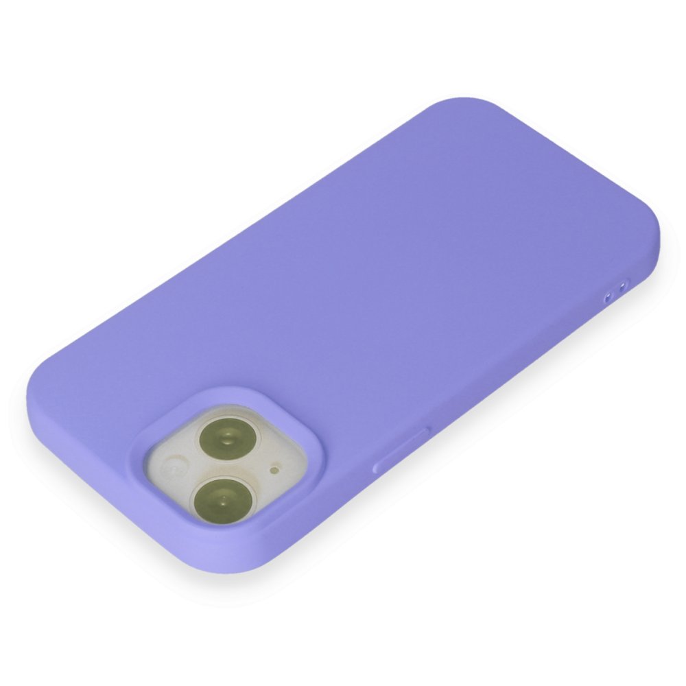  iPhone 15 Kılıf Nano içi Kadife Silikon - Lila