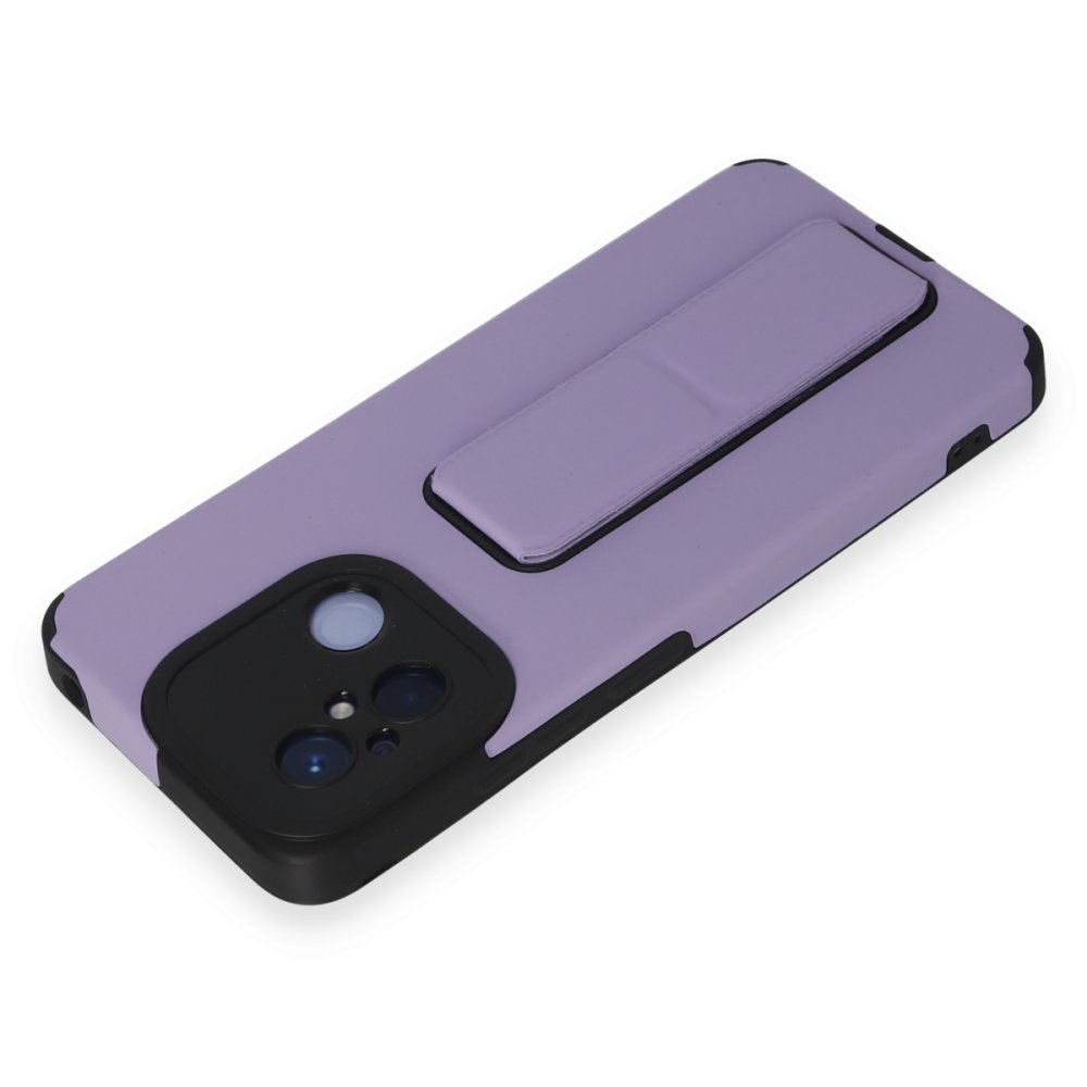 Redmi 12C Kılıf Mega Standlı Silikon - Lila Redmi 12C Kılıf Mega Standlı Silikon - Lila