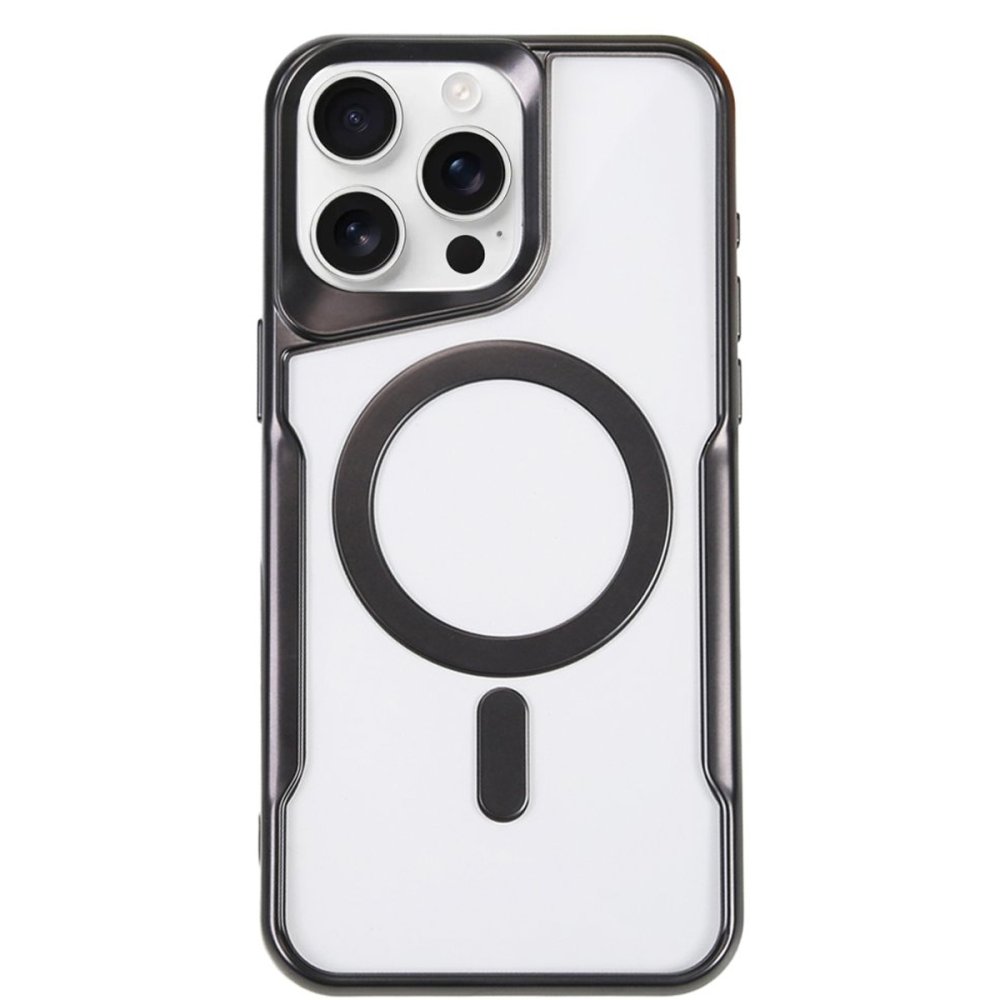  iPhone 15 Pro Max Kılıf Boyi Magsafe Silikon Kapak - Siyah